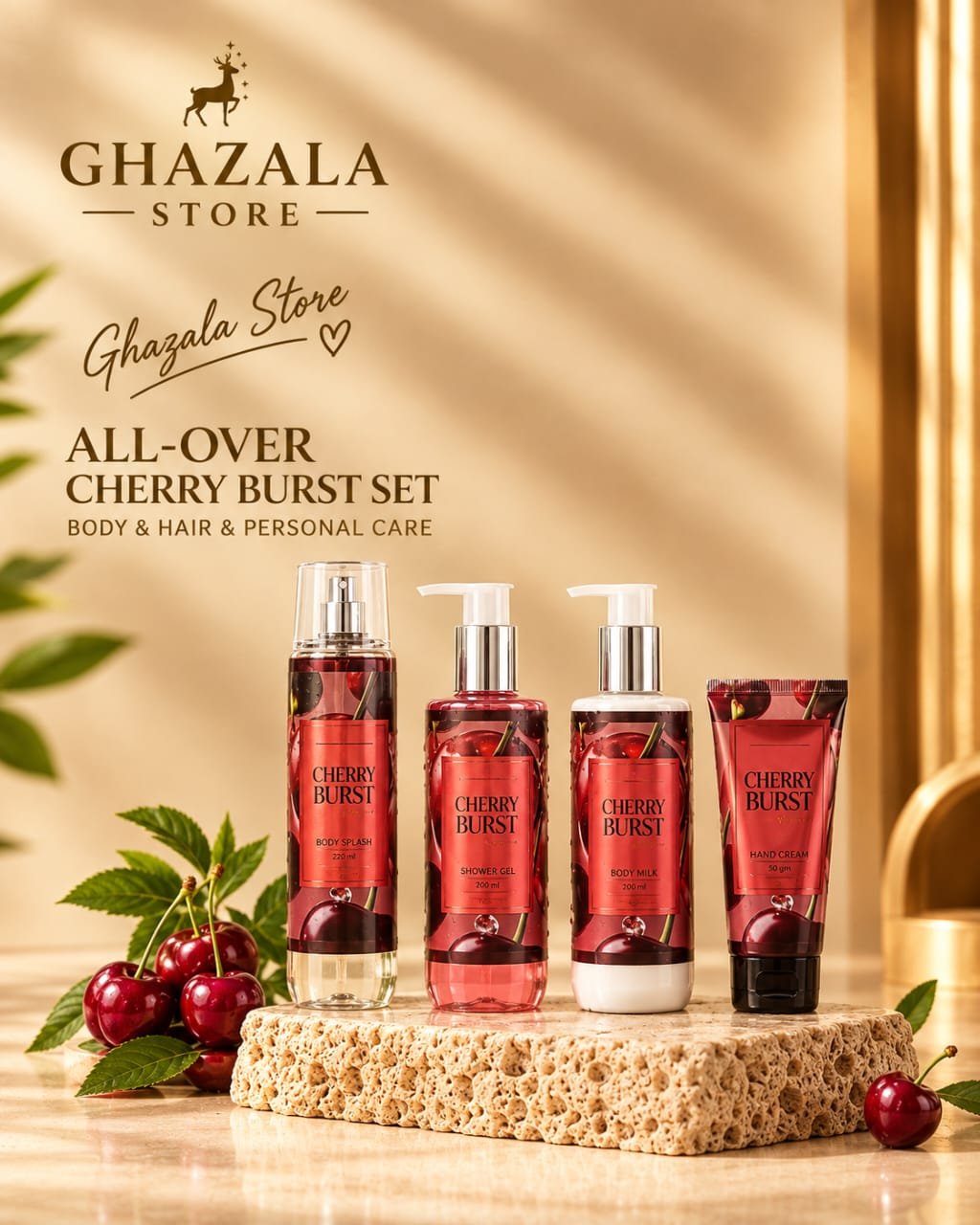 ALL-OVER CHERRY BURST SET (Body & Hair & Personal Care)